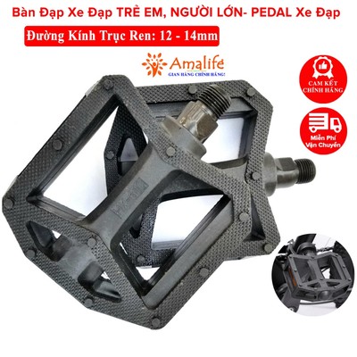 Bàn Đạp Xe Đạp Trẻ Em, Pedal Xe Đạp Người Lớn Trục Ren 12-14mm, Pedan Xe Đạp Địa Hình, Bàn Đạp Xe Đạp Thể Thao Amalife