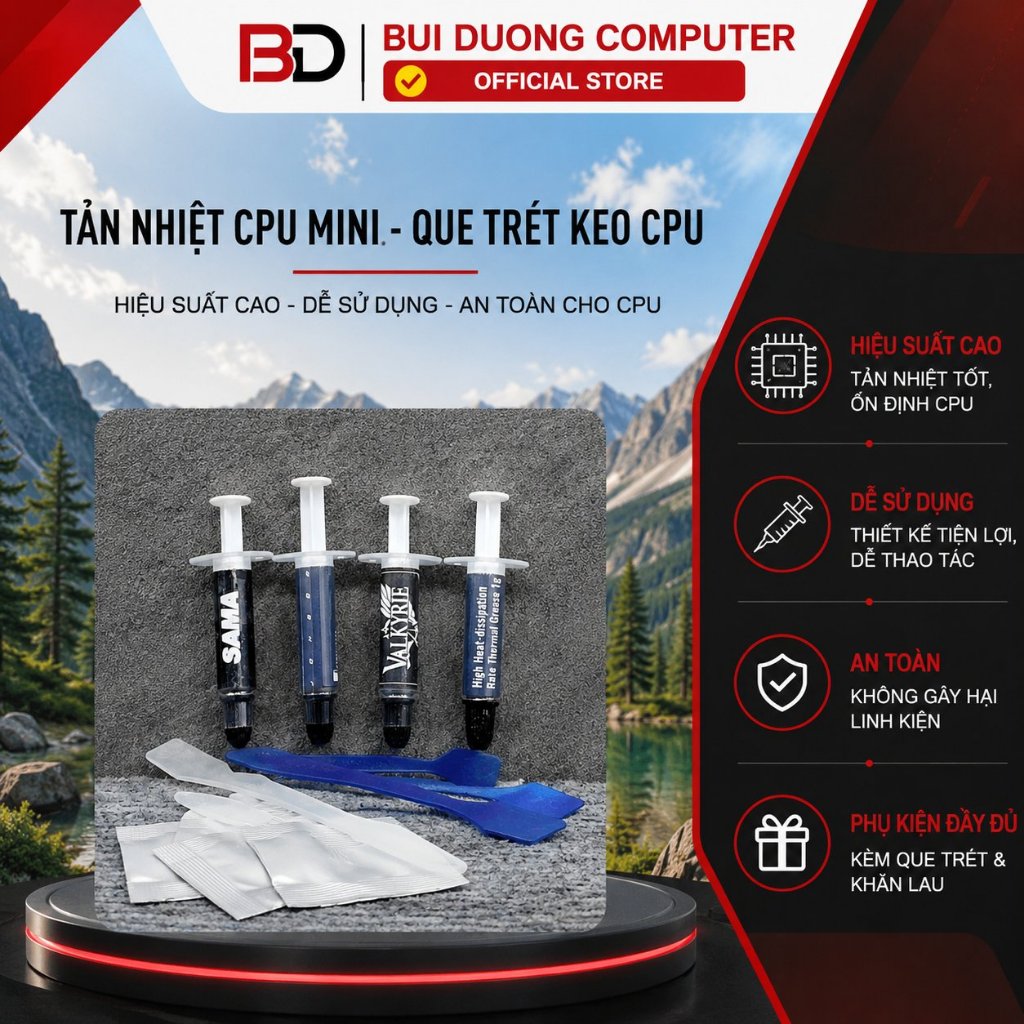 Keo Tản Nhiệt Mini Cho CPU Laptop, PC - Que Trét Keo CPU Tiện Dụng Và Đa Năng.