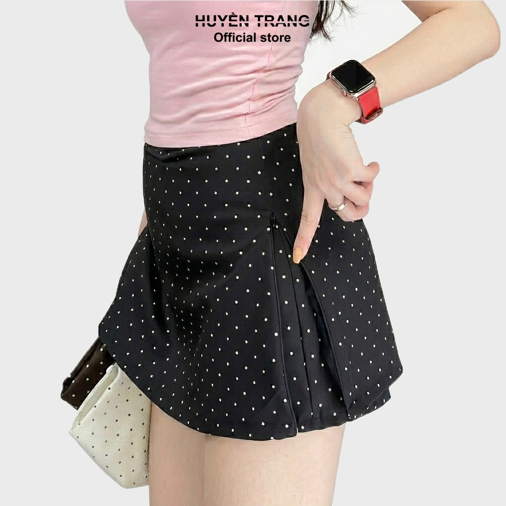 Chân Váy Nữ Chấm Bi Chữ A Có 3 Khóa Kéo Cạp Cao Kèm Quần Bảo Hộ Siêu Hot M865 | BigBuy360 - bigbuy360.vn