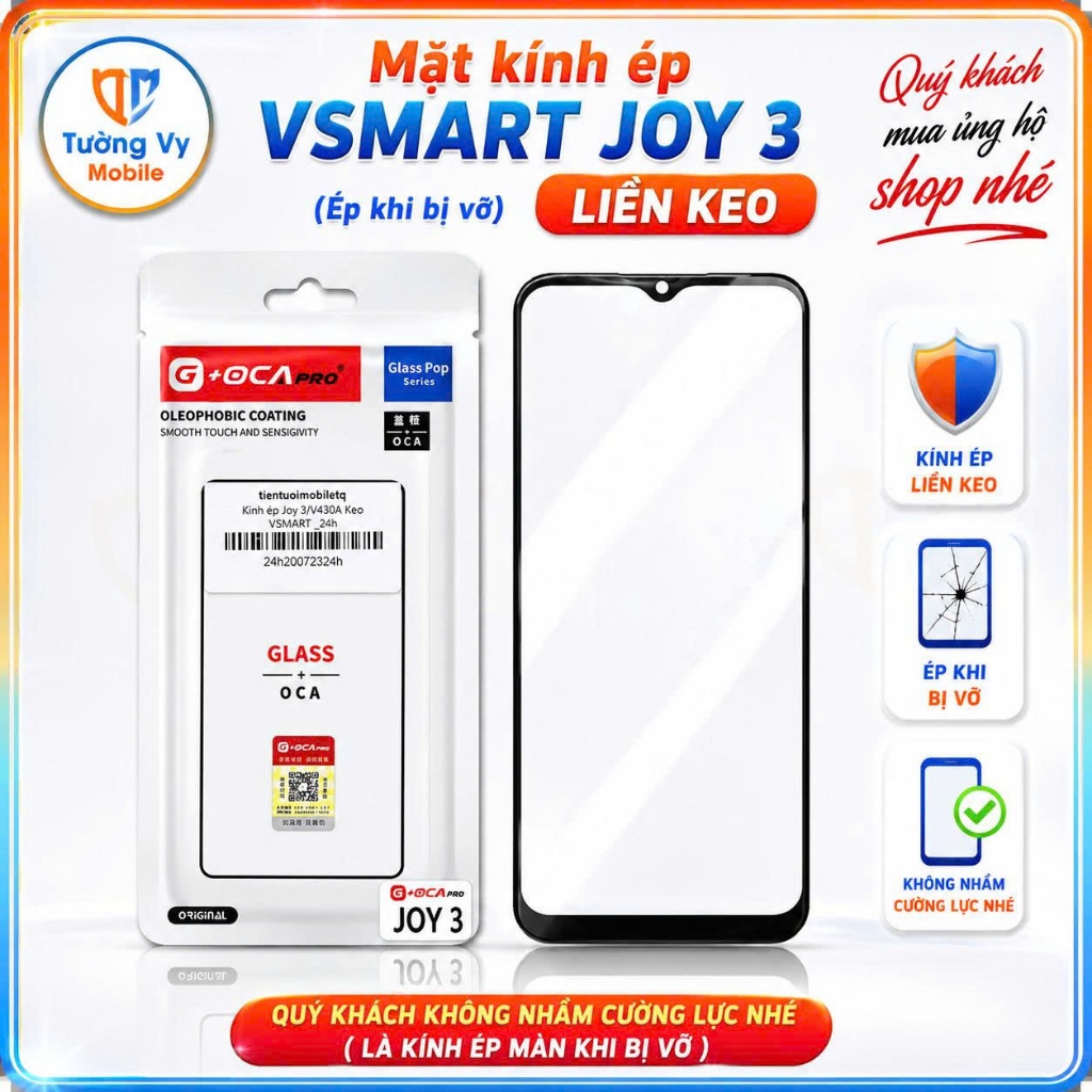 Mặt Kính Ép Vsmart Joy 3 Liền Keo