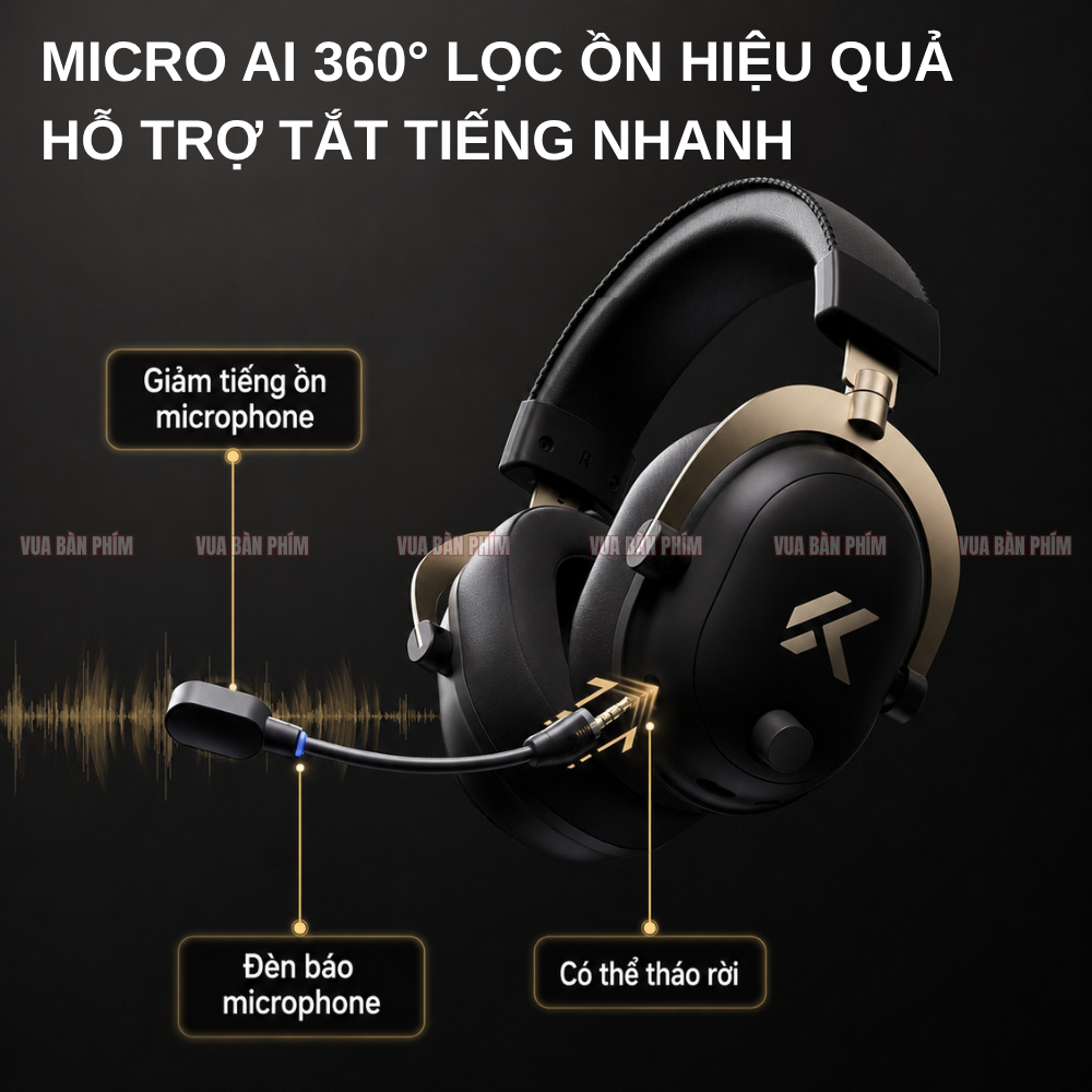 Tai nghe Mchose không dây V9 Turbo+ 3mode , âm thanh chân thực, độ trễ cực thấp , mic khử tiếng ồn ,hỗ trợ chơi game fps | BigBuy360 - bigbuy360.vn