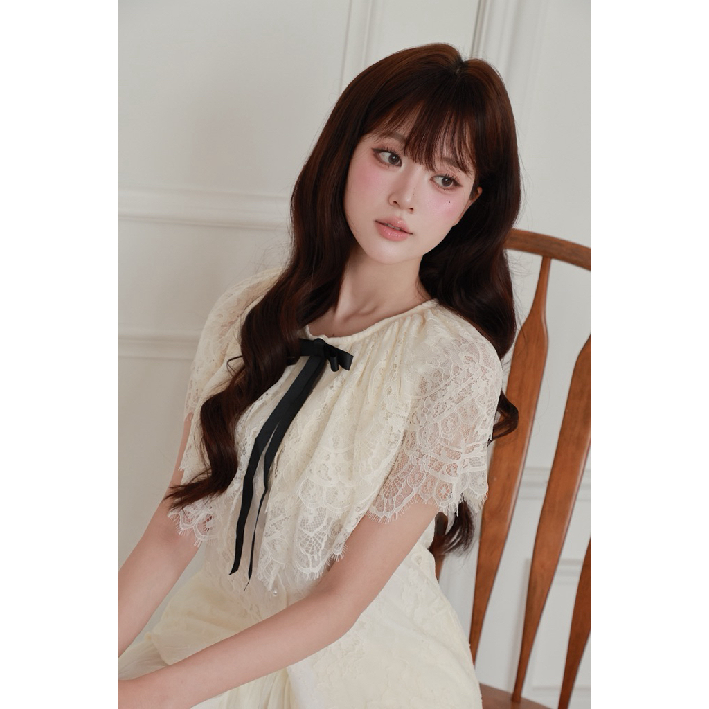 OUTSET - Áo ren Herly tiểu thơ diễm kiều lộng lẫy ( kèm nơ xinh ) | BigBuy360 - bigbuy360.vn