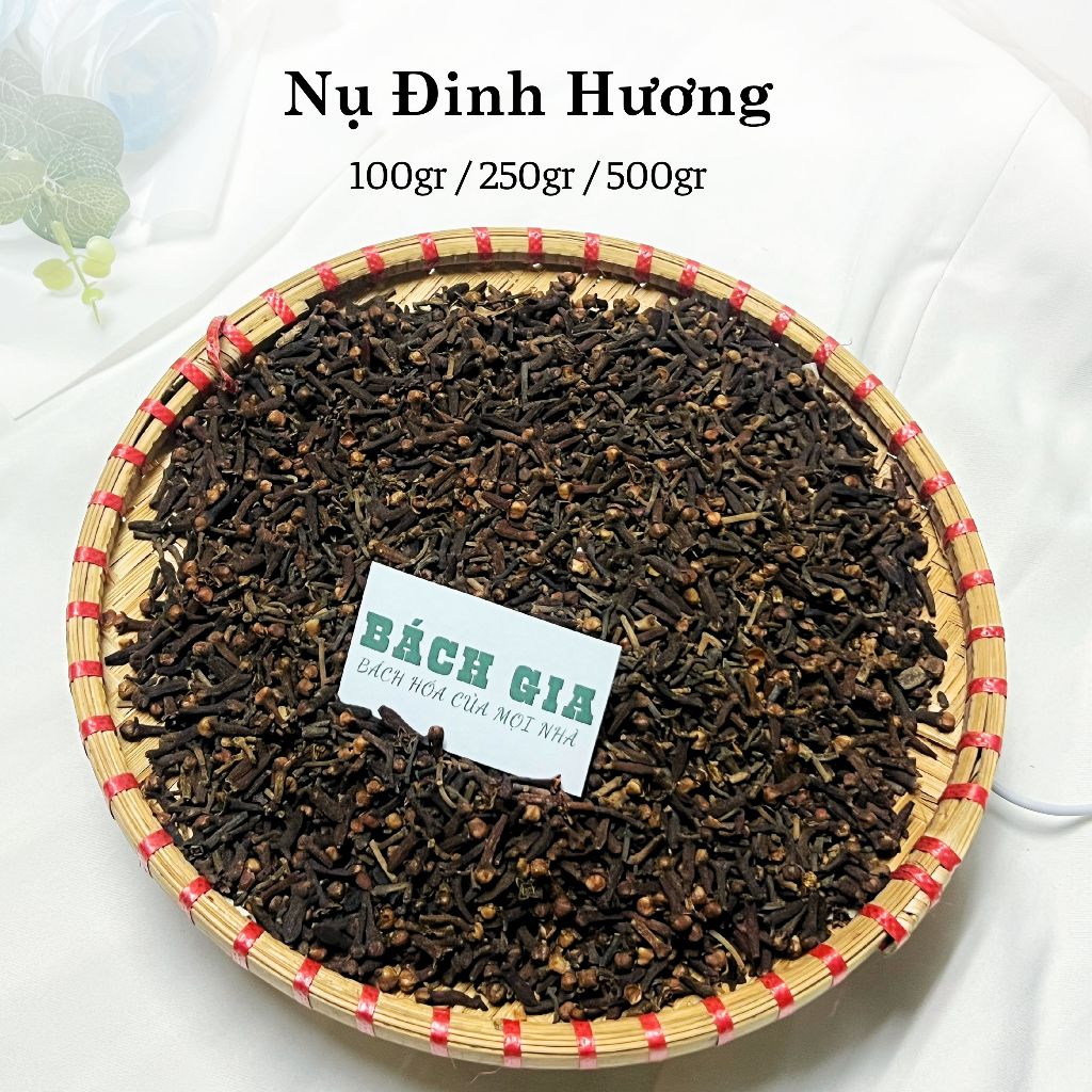Nụ Đinh Hương - Bách Gia - Nụ đinh hương khô tự nhiên, mùi thơm nồng, gia vị nấu ăn, pha trà