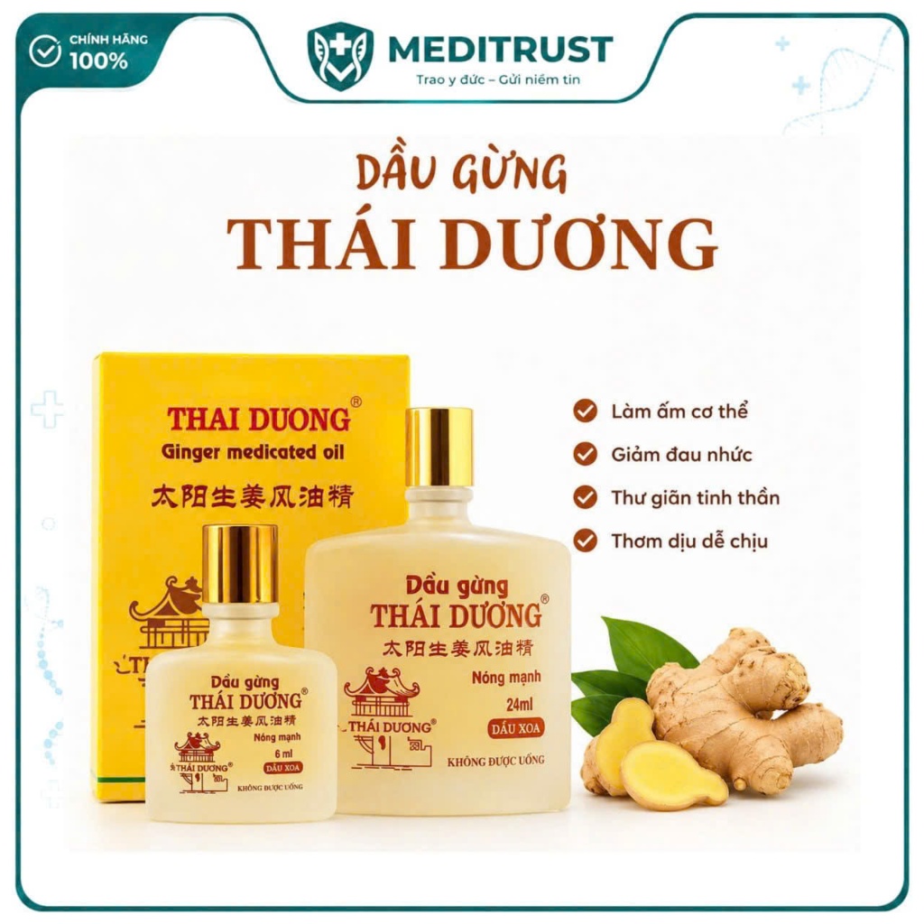 Dầu gừng Sao Thái Dương Lọ 24ml/6ml