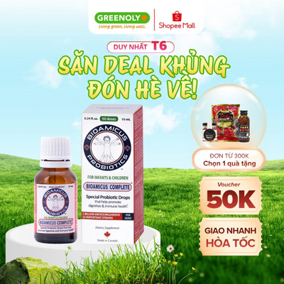 Men Vi Sinh 10 Chủng Bioamicus Giúp Bé Tiêu Hoá Tốt, Ăn Ngon Và Tăng Cân 10ml