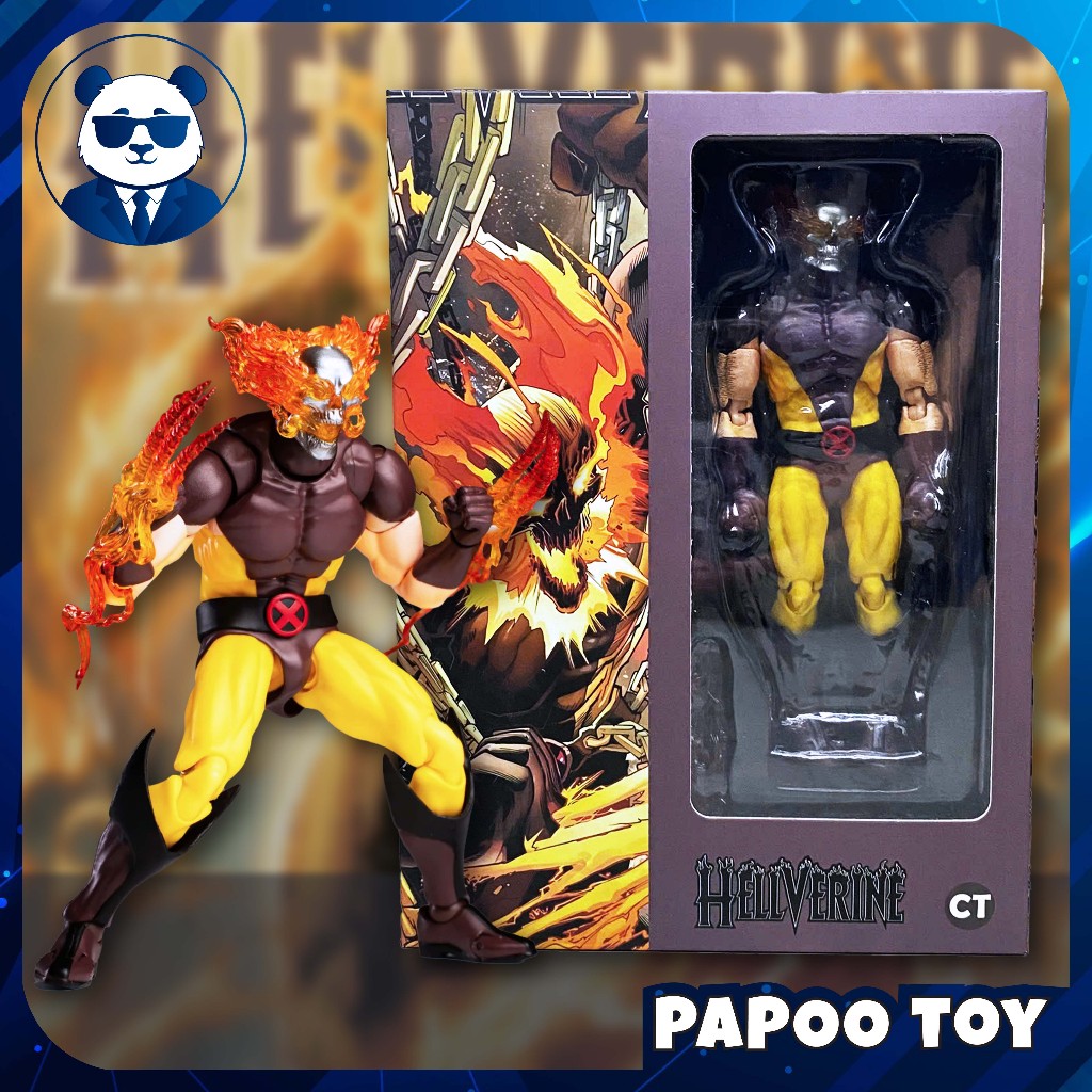 Mô hình đồ chơi CT Hellfire Wolverine Logan brown suit Comic book ver
