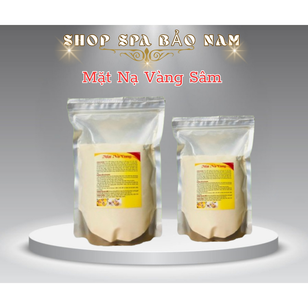 Mặt Nạ Bột Dẻo Sâm Vàng Collagen 24K Đắp Mặt Na | Trắng Sáng Da Mờ Thâm 100% Từ Thiên Nhiên.