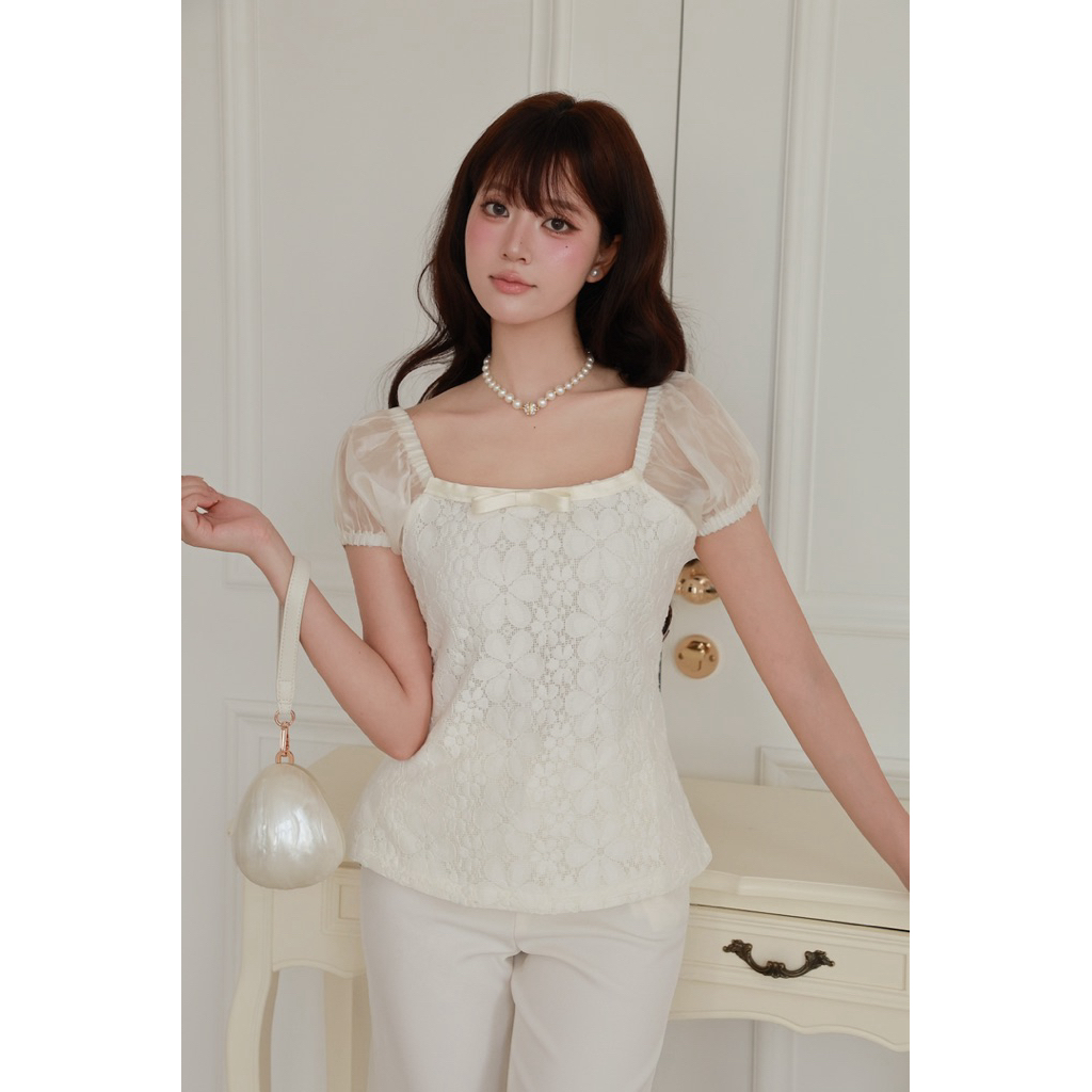 OUTSET - Áo ren Yenala cổ thoáng xinh xắn diễm lệ | BigBuy360 - bigbuy360.vn