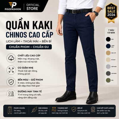 Quần Kaki Dài Nam co giãn cao cấp SPMQKK01 nhiều màu PigoFashion