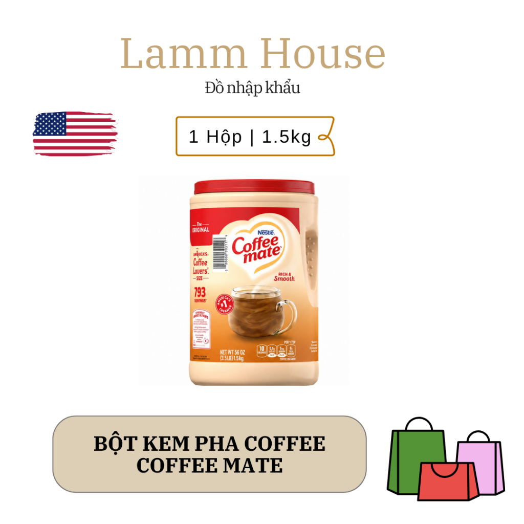 Bột pha Cafe NESTLE COFFEE MATE 1.5KG nhập MỸ