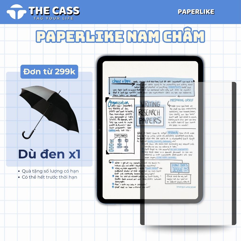 [TẶNG NGÒI BÚT] Miếng Dán Paperlike Nam Châm Tháo Rời Dành Cho iPad Air 6/7 M4,Gen 11, iPad Pro 11"