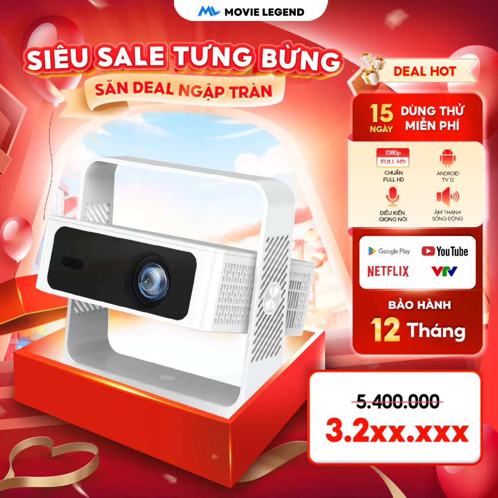 [ CHÍNH HÃNG ] Máy Chiếu S7 Pro V2 - Máy Chiếu Mini Movie Legend - Hỗ Trợ FULL HD - Bảo hành 12 thán