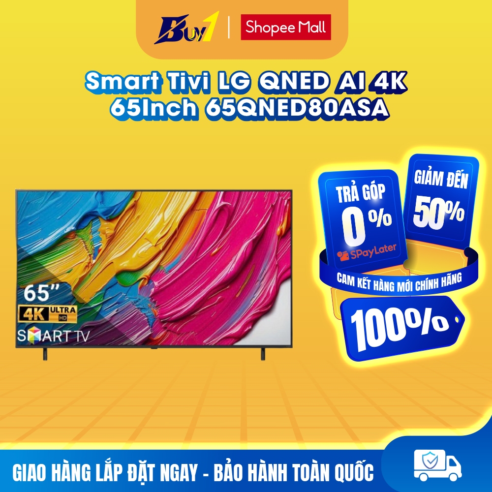 65QNED80ASA - Smart Tivi LG QNED AI 4K 65 Inch 65QNED80ASA - Hàng Chính Hãng
