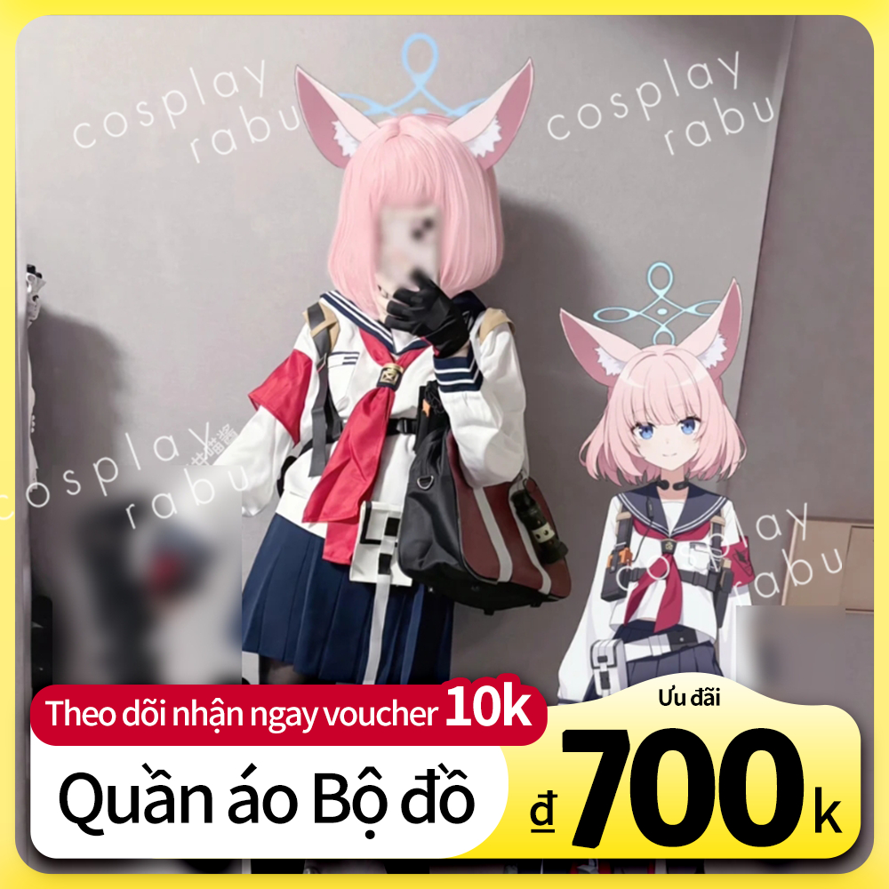 Nicole Cosplay Blue Archive Fox Squad Trang Phục Anime Full Set Kèm Tóc Giả Giày Nữ Đẹp