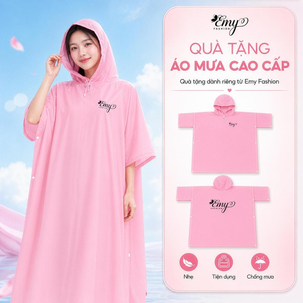 Áo Đi Mưa Cánh Dơi Cao Cấp Emy Fashion AM1