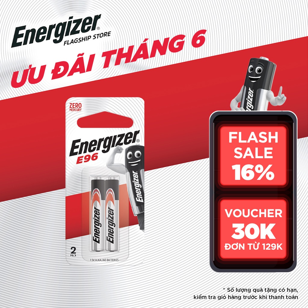 Pin AAAA Energizer E96 BP2 - Vỉ 2 Viên