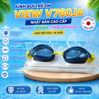 Kính bơi View Nhật V760JA cho trẻ em từ 6 đến 14 tuổi, kính View trẻ em chống nước và sương mờ rất tốt