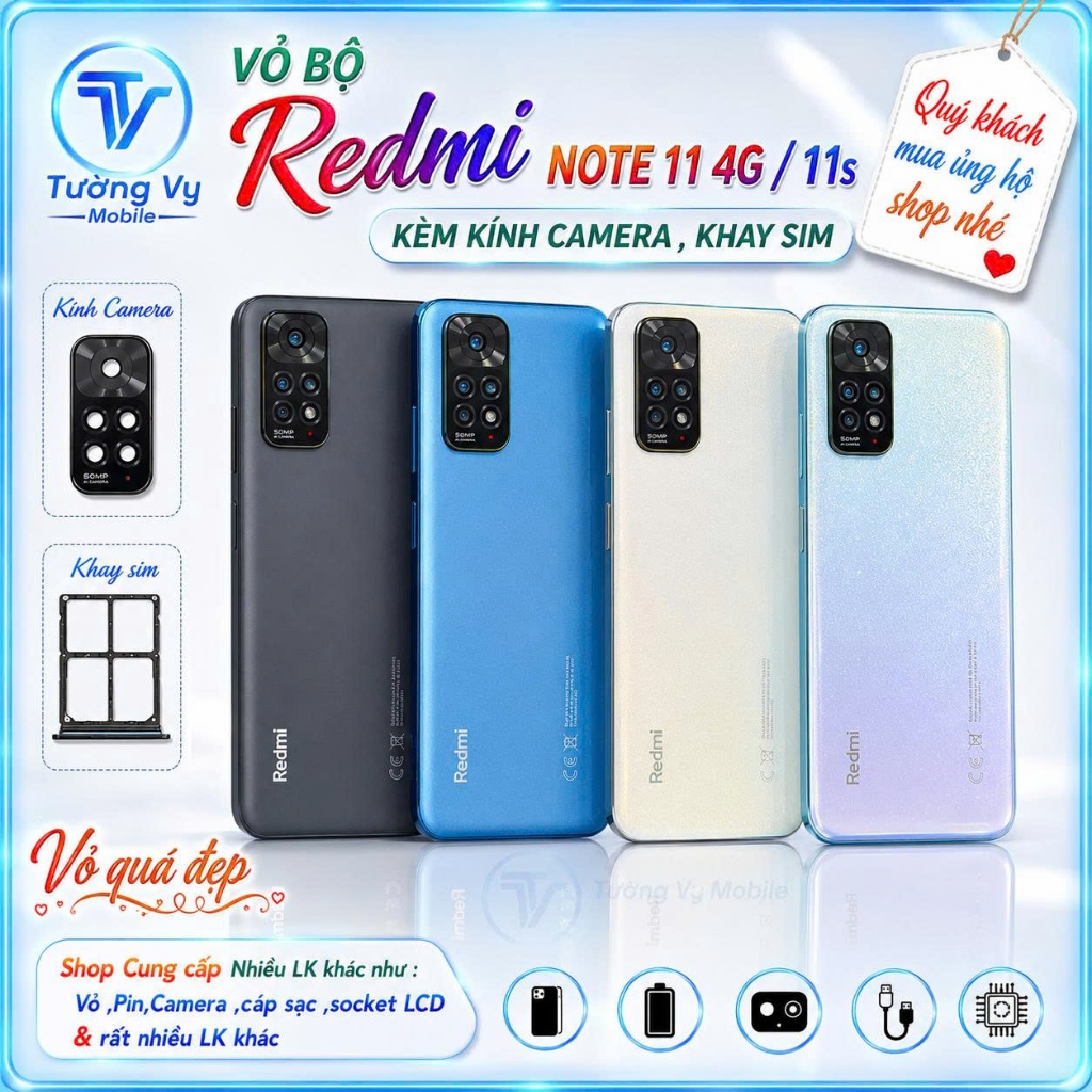 Vỏ Bộ xiaomi Redmi Note 11 4G,redmi note 11s 4G