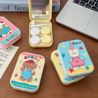 [ TỔNG HỢP ] Mẫu Khay Đựng Lens 2 Cặp Kèm Dụng Cụ Đeo -  Bunny Eyes Case Lens Khay Đôi