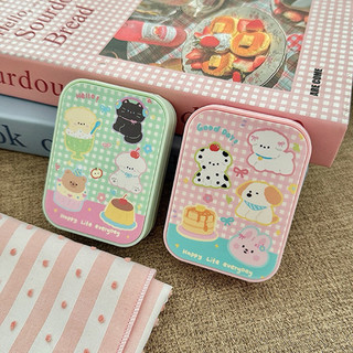 [ TỔNG HỢP ] Mẫu Khay Đựng Lens 2 Cặp Kèm Dụng Cụ Đeo -  Bunny Eyes Case Lens Khay Đôi