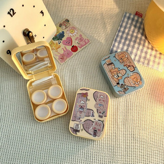 [ TỔNG HỢP ] Mẫu Khay Đựng Lens 2 Cặp Kèm Dụng Cụ Đeo -  Bunny Eyes Case Lens Khay Đôi