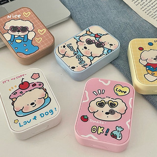 [ TỔNG HỢP ] Mẫu Khay Đựng Lens 2 Cặp Kèm Dụng Cụ Đeo -  Bunny Eyes Case Lens Khay Đôi
