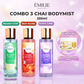 Xịt Thơm Body Mist ÉMILIE 250ml - Xịt Thơm Toàn Thân-Bodymist Nữ Khử Mùi-Hương Nước Hoa Sang Trọng