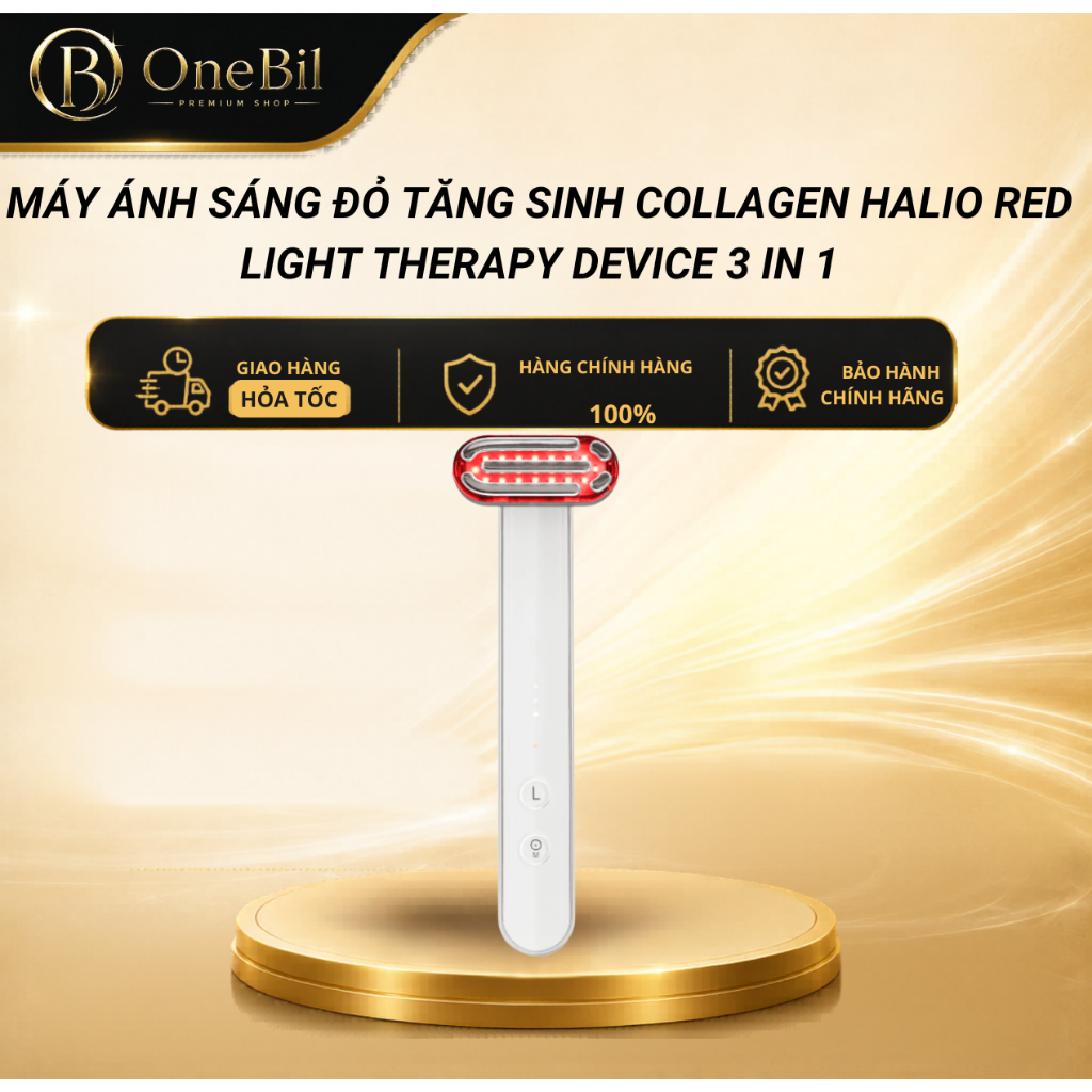 Máy ánh sáng đỏ tăng sinh collagen Halio Red Light Therapy Device 3 in 1  - BH 12 Tháng