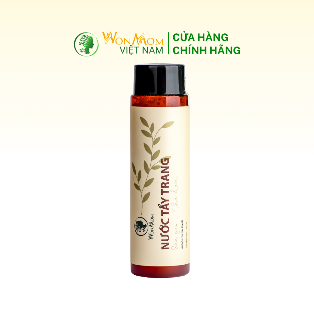 [QUÀ TẶNG] Nước tẩy trang sữa gạo nha đam, làm sạch và dưỡng trắng da Wonmom 150ml