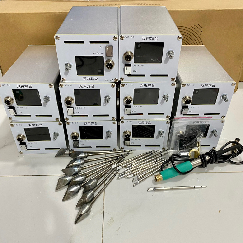Trạm hàn 2 chức năng c245 c470 siêu nóng, máy hàn pin C470 500w tặng kèm 2 mũi