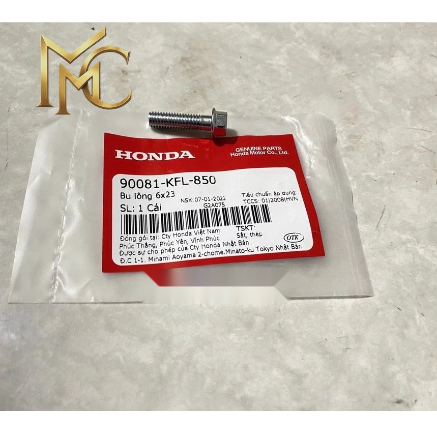 Bu Lông Nối Xy Lanh Dream, Wave 6x23 Honda ( 90081KFL850 ) MC