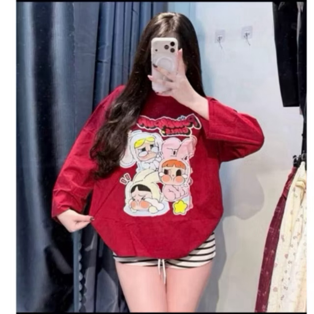 Áo bộ dài tay In hình Powerpuff girl