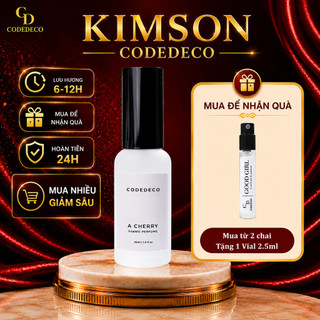 Xịt thơm quần áo hương nước hoa CODEDECO A Cherry 30ml 3 tầng hương Ngọt ngào, Nữ tính