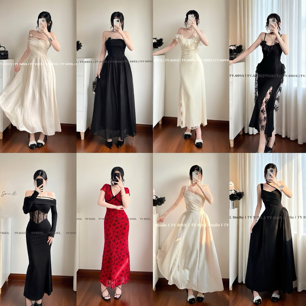 [SẴN, ẢNH THẬT] 𝐓𝐕 𝐒𝐎𝐔𝐋 | Tổng hợp ĐẦM DÁNG DÀI MIDI body - xoè đi dự tiệc đi chơi đi du lịch sang trọng nữ tính sexy