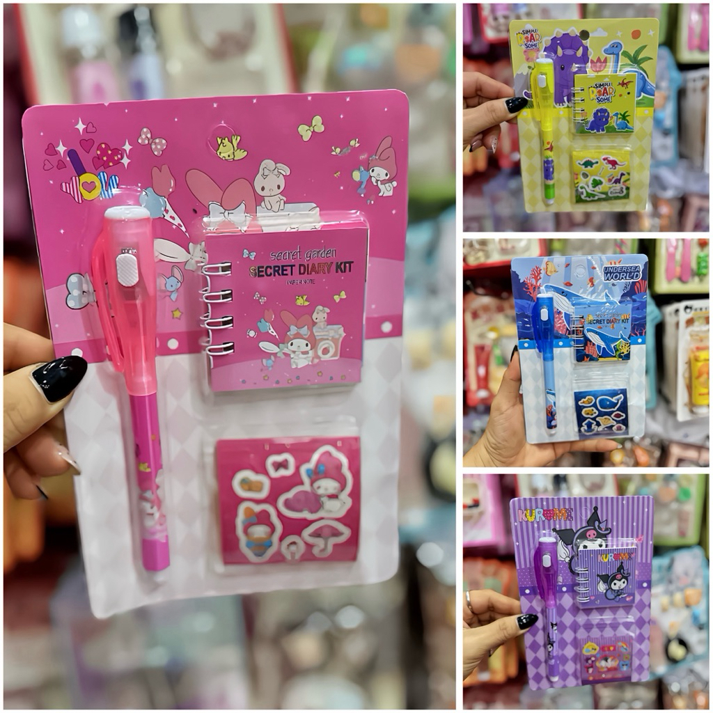 Vỉ Bút Tàng Hình Kèm Phụ Kiện Mẫu Hoạt Hình Cute Giá Hạt Dẻ