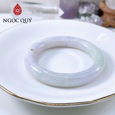 Vòng cẩm thạch A Myanmar - Ngọc phỉ thúy type A bản tròn màu xuân đới tài ni 50-53 mm LM120 - Ngoc Quý