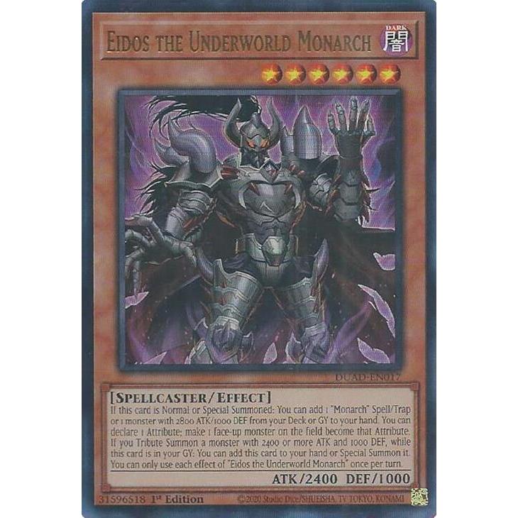 Thẻ Bài Yugioh DUAD-EN017 - Eidos the Underworld Monarch - Effect Monster - Ultra Rare