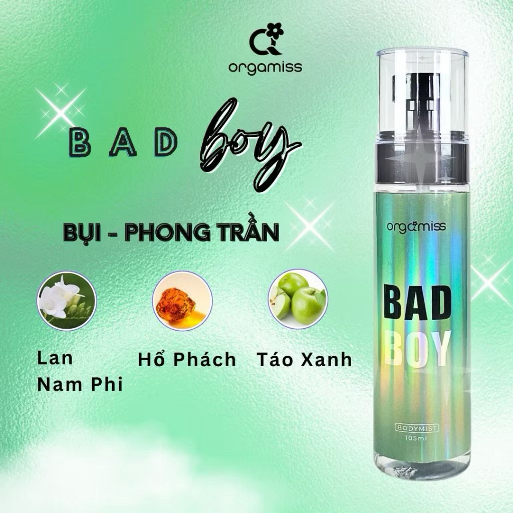 [MUA 3 GIẢM 50%] Body Mist ORGAMISS Nước Hoa Nam Khử Mùi Thơm Body Cho Nam - Chai Xịt 105ML Và 30ML