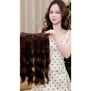 JUNEHAIR Tóc kẹp chữ v chất liệu tơ hàn 45p