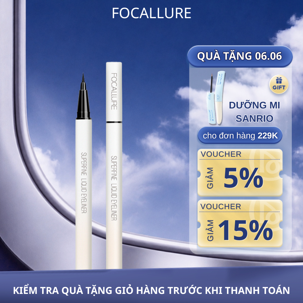 FOCALLURE Bút kẻ mắt nước siêu mượt chống thấm nước 0.6g