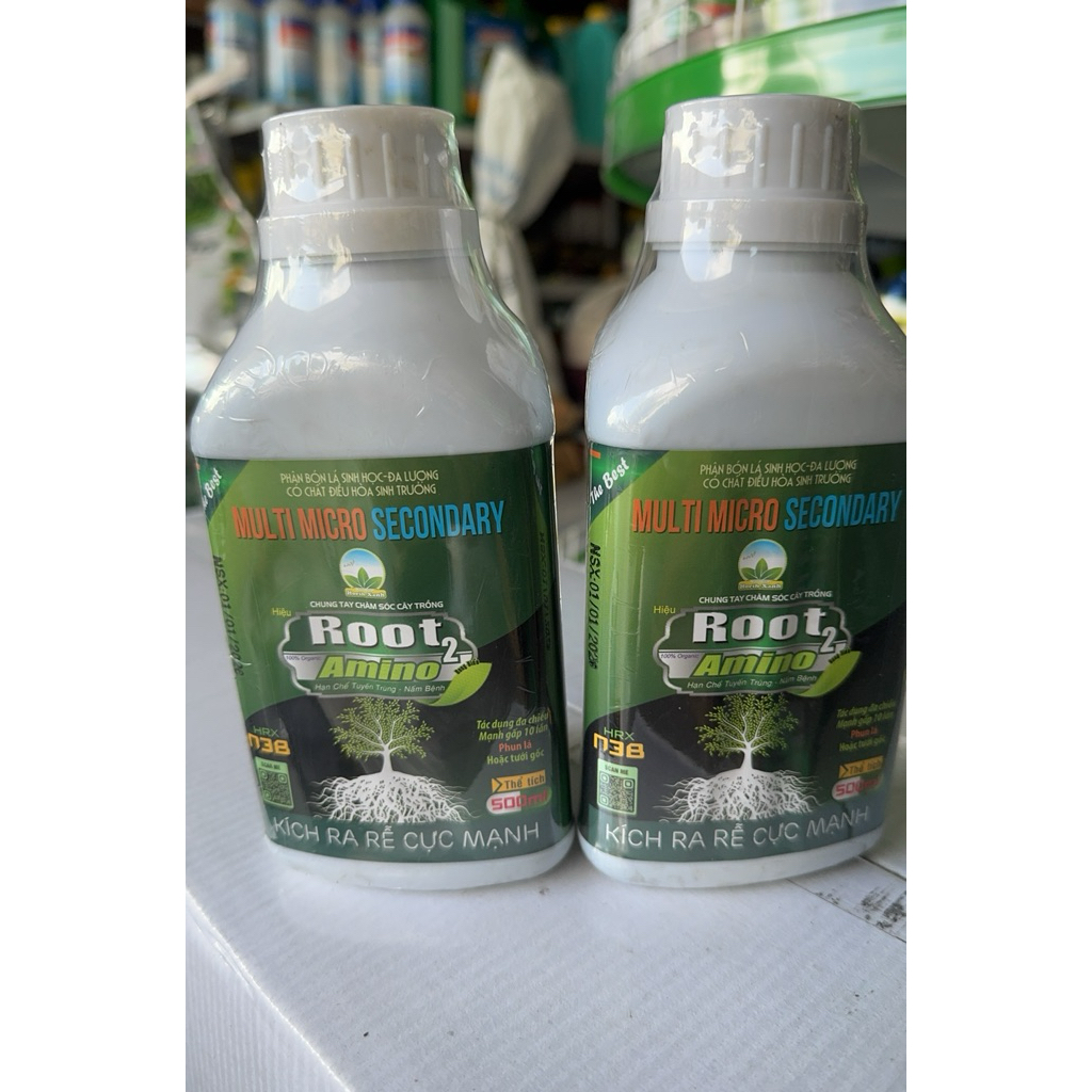Root 2 Amino ra rễ cực mạnh hạn chế tuyến trùng nấm bệnh chai 500ml