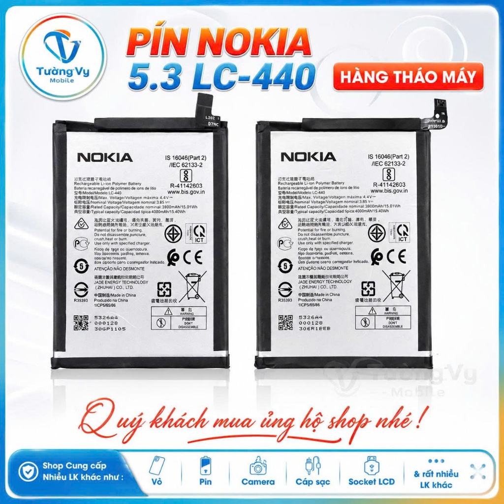 Pin Nokia 5.3 LC-440 hàng tháo máy