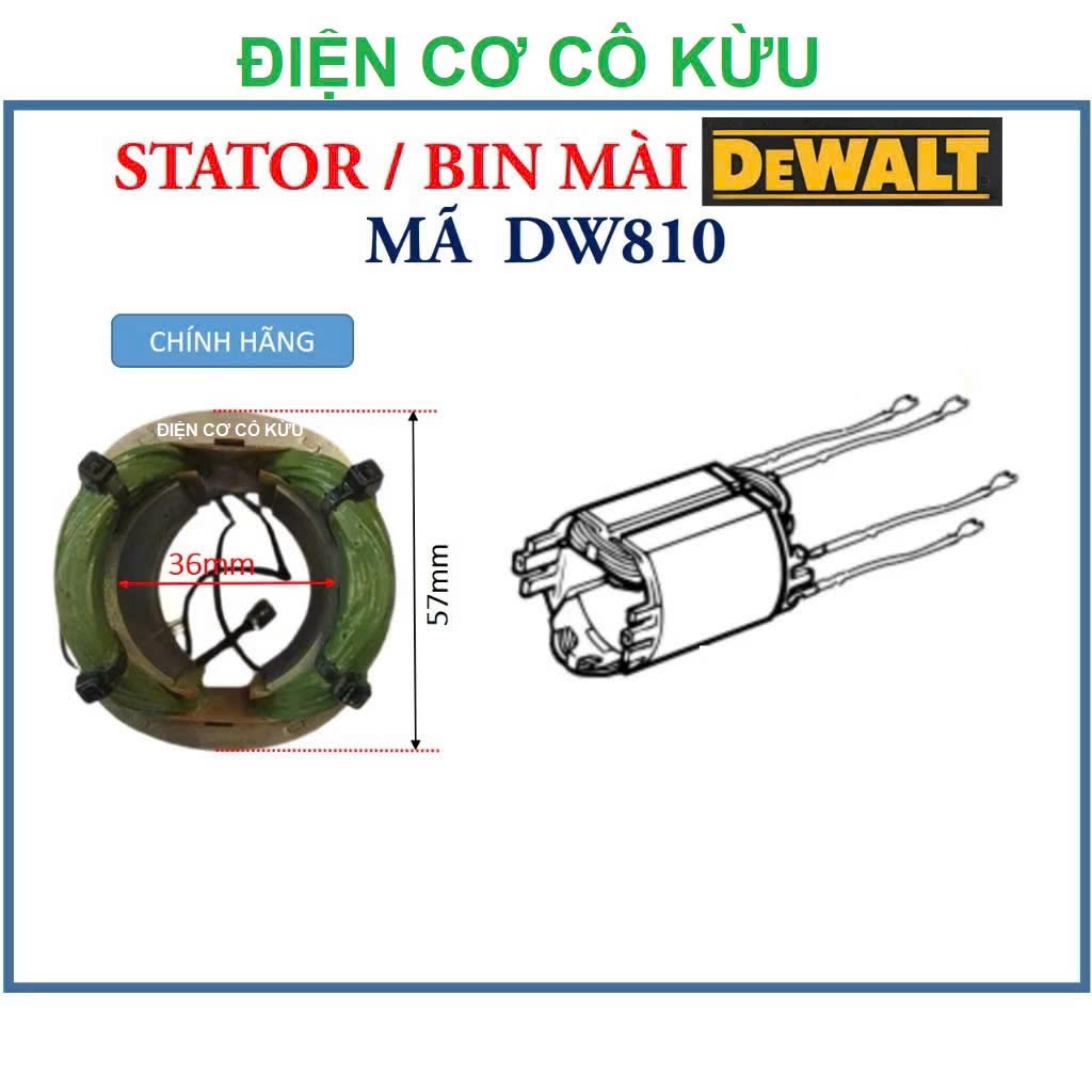 STATOR / BIN MÀI DEWALT MÃ DW810, SA MÀI 810 HÀNG CHÍNH HÃNG.vbva