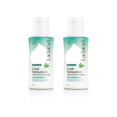 [Quà tặng không bán] Bộ 2 chai Dung Dịch Vệ Sinh Phụ Nữ Lactacyd Cool Sensation 60ml/chai