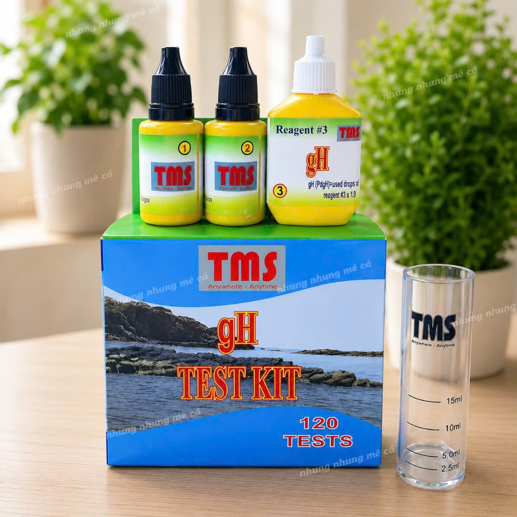 Bộ Test Kit GH của nhà TMS -  đo Độ Cứng Nước Chính Xác  Kiểm Tra gH Hồ Tép Cá Cảnh