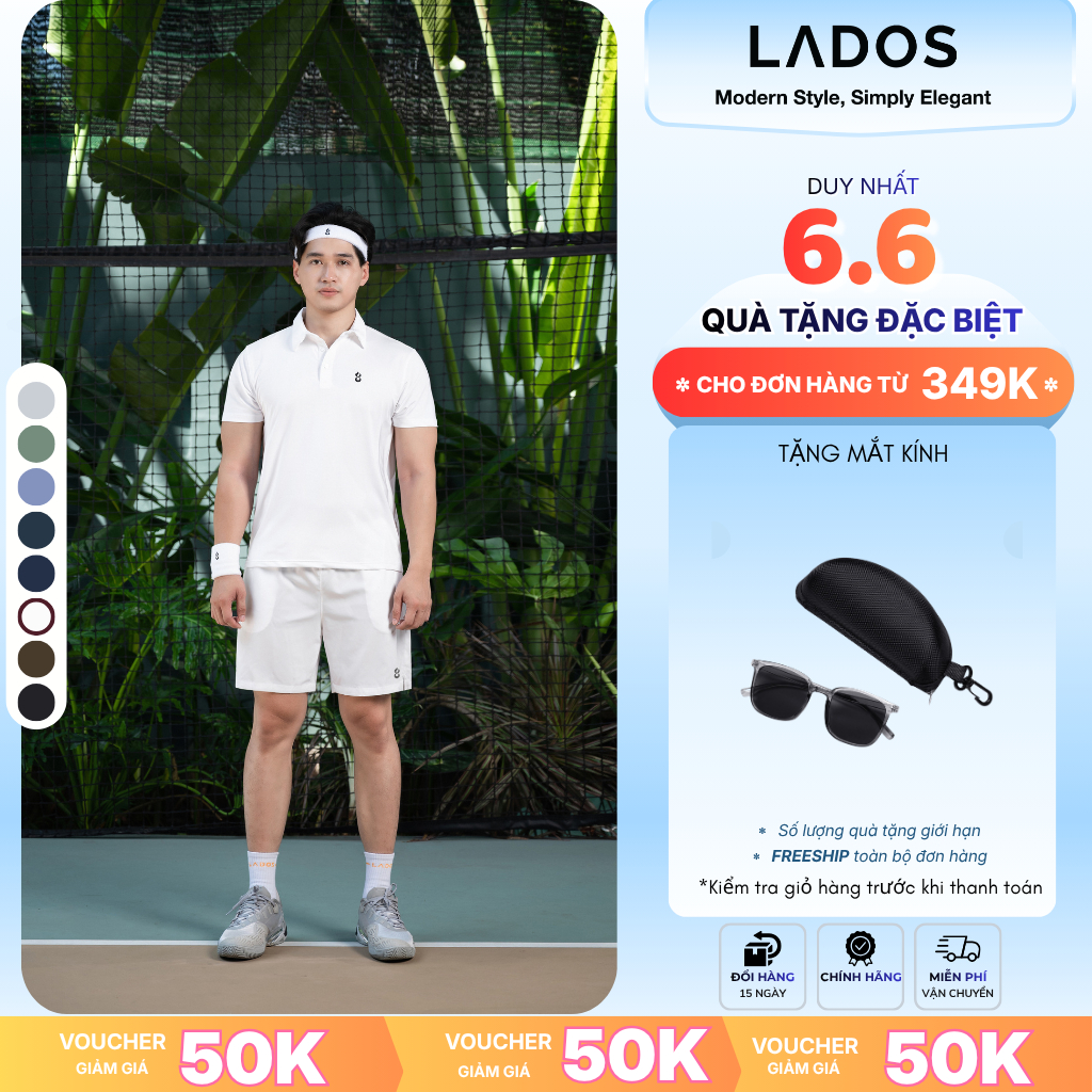 Áo thun polo nam thể thao LADOS-9250 có cổ bẻ, vải thun lạnh, phông rộng
