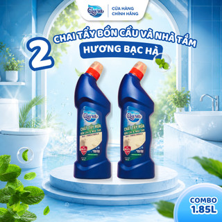 Combo 2 Chai Tẩy Bồn Cầu & Nhà Tắm Clara Hương Bạc Hà 925ml Chính Hãng CVNNT011, Chai Làm Sạch Mảng Bám, Khử Mùi