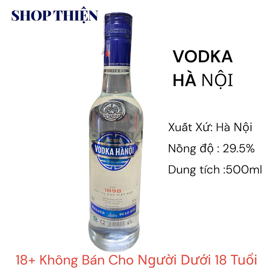 Vodka Hà Nội 500ml 29.5% - Halico Chính Hãng Shop thiện