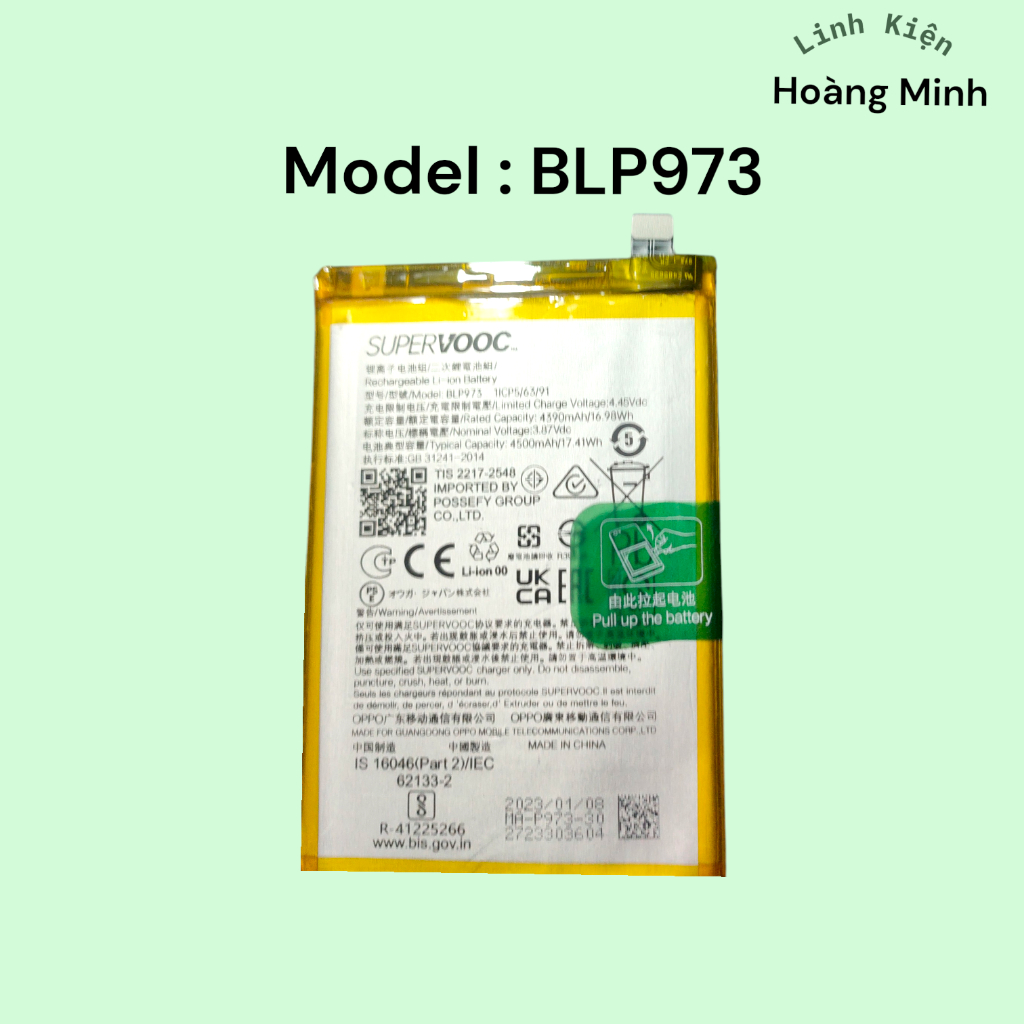 Pin Oppo Reno9 / Reno9 Pro - BLP973 - 4500mAh - Đã Qua Sử Dụng [1465]
