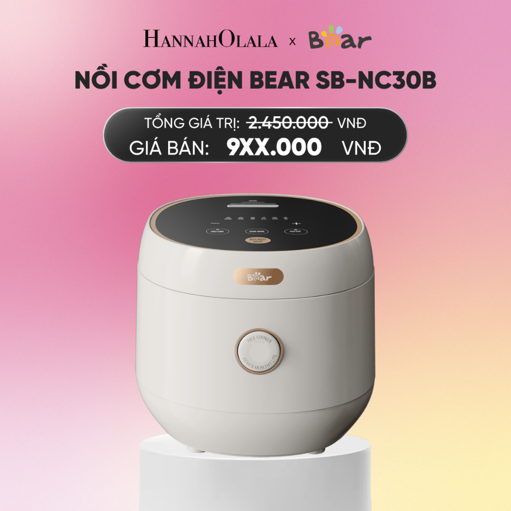 [BEAR x Hannah] Nồi Cơm Điện Tử BEAR 1.2L SB-NC30B